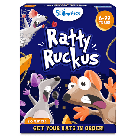 Grasper Global Private Limited Skillmatics Card Game Ratty Ruckus: 4-in-a-Row Grid Game Fun & Fast-Paced for Kids Ages 6 & up